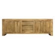 Pemberly Row 3-Drawer 4-Door Solid Mango Wood Sideboard in Distressed Natural