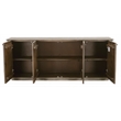 Pemberly Row 4-Door Solid Wood Sideboard in North Creek Brown Finish