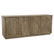 Pemberly Row 4-Door Solid Wood Sideboard in North Creek Brown Finish
