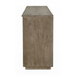 Pemberly Row 4-Door Solid Wood Sideboard in North Creek Brown Finish