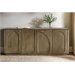 Pemberly Row 4-Door Solid Wood Sideboard in North Creek Brown Finish