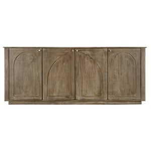 Pemberly Row 4-Door Solid Wood Sideboard in North Creek Brown Finish