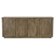 Pemberly Row 4-Door Solid Wood Sideboard in North Creek Brown Finish