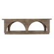 Pemberly Row Solid Mango Wood Coffee Table in North Creek Brown Finish