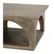 Pemberly Row Solid Mango Wood Coffee Table in North Creek Brown Finish