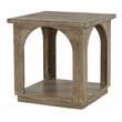 Pemberly Row Solid Mango Wood End Table in North Creek Brown Finish