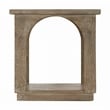 Pemberly Row Solid Mango Wood End Table in North Creek Brown Finish