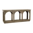 Pemberly Row Solid Mango Wood Console Table in North Creek Brown Finish