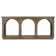 Pemberly Row Solid Mango Wood Console Table in North Creek Brown Finish
