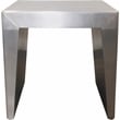 Pemberly Row End Table with Aluminum Metal Cladding on Solid Wood