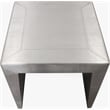 Pemberly Row End Table with Aluminum Metal Cladding on Solid Wood