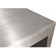 Pemberly Row End Table with Aluminum Metal Cladding on Solid Wood