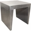 Pemberly Row End Table with Aluminum Metal Cladding on Solid Wood