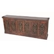 Pemberly Row 6-Door Hand-Carved Solid Wood Buffet in Traditional Brown