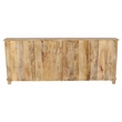 Pemberly Row 6-Door Solid Mango Wood Sideboard in Coastal Natural Finish