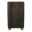Pemberly Row 4-Door Solid Mango Wood Glass Cabinet in Espresso Finish
