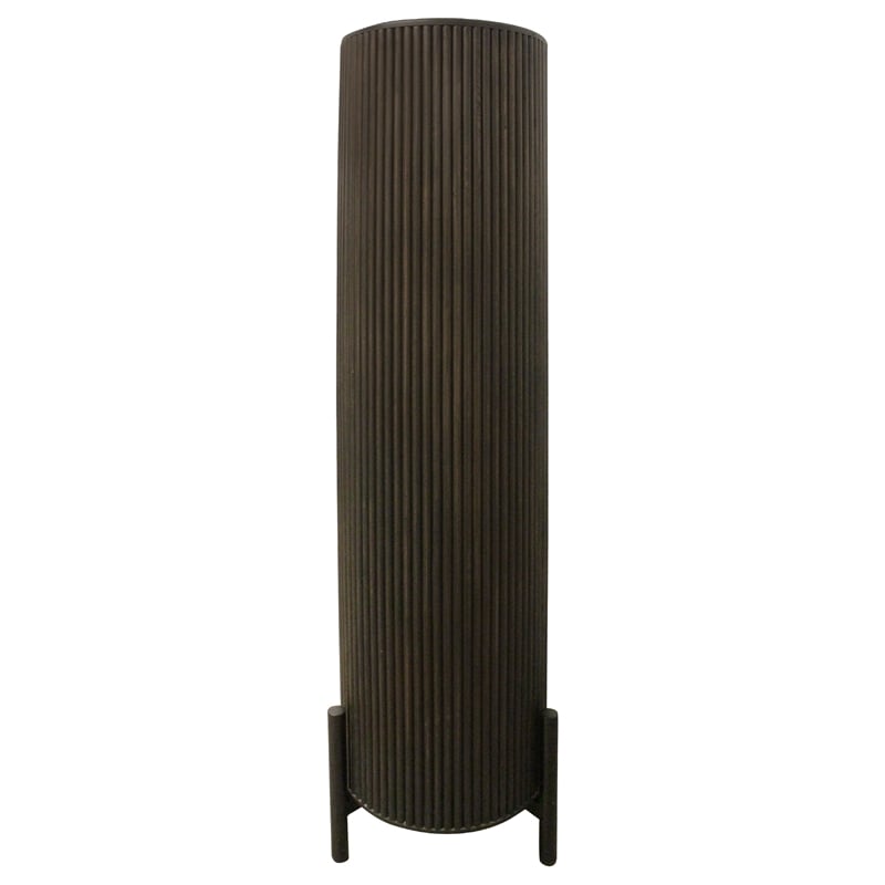 Pemberly Row 4-Door Solid Mango Wood Glass Cabinet in Espresso Finish