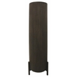 Pemberly Row 4-Door Solid Mango Wood Glass Cabinet in Espresso Finish