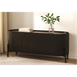 Pemberly Row 3-Door Solid Mango Wood Sideboard in Espresso Finish