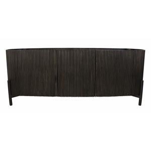 Pemberly Row 3-Door Solid Mango Wood Sideboard in Espresso Finish