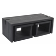 Pemberly Row 3-Piece Reclaimed Solid Wood Cocktail Table Set in Ebony Gray