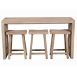 Pemberly Row 4-Piece Reclaimed Wood Counter Table Set in Light Ash Ivory