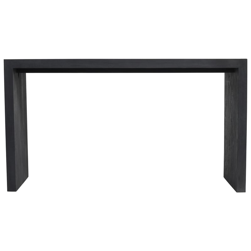 Pemberly Row 4-Piece Reclaimed Wood Counter Table Set in Graphite Black