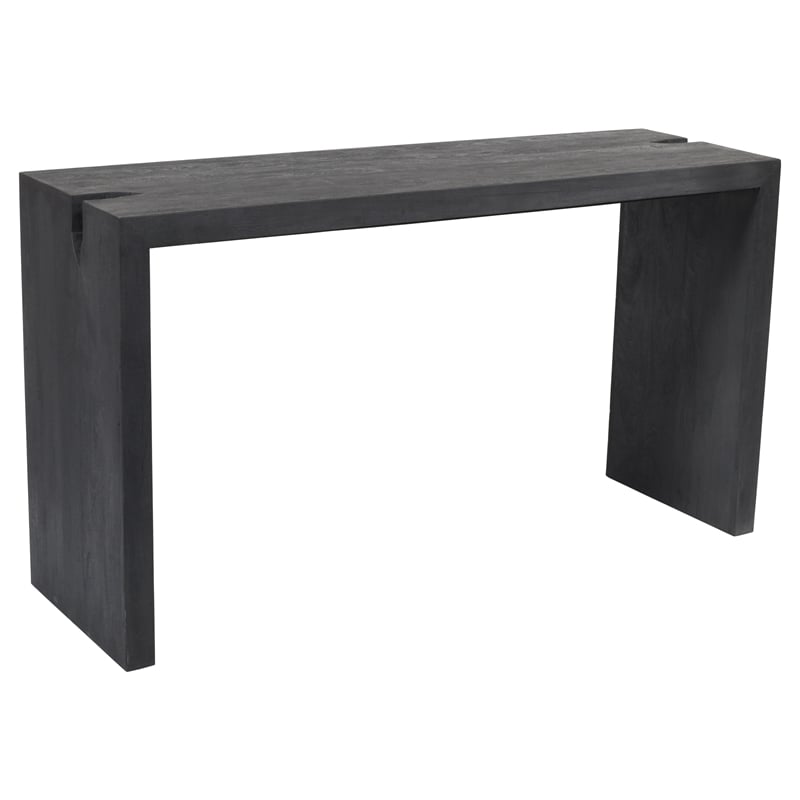 Pemberly Row 4-Piece Reclaimed Wood Counter Table Set in Graphite Black