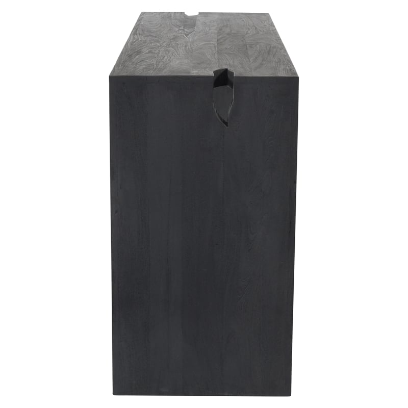 Pemberly Row 4-Piece Reclaimed Wood Counter Table Set in Graphite Black