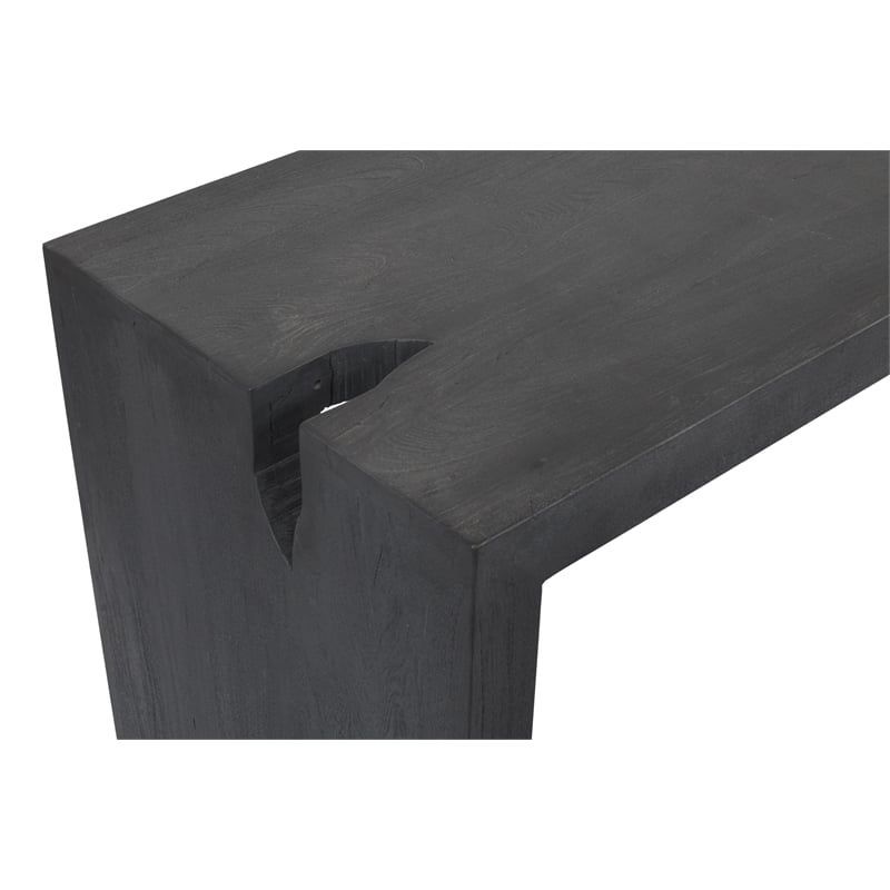 Pemberly Row 4-Piece Reclaimed Wood Counter Table Set in Graphite Black