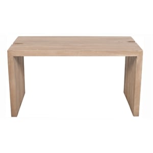 Pemberly Row Reclaimed Solid Wood Office Desk in Light Ash Ivory Finish