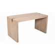Pemberly Row Reclaimed Solid Wood Office Desk in Light Ash Ivory Finish