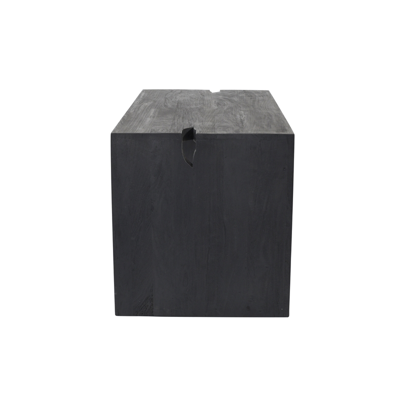 Pemberly Row Reclaimed Solid Wood Office Desk in Graphite Black Finish