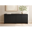 Pemberly Row 4-Door Reclaimed Solid Wood Sideboard in Graphite Black