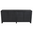 Pemberly Row 4-Door Reclaimed Solid Wood Sideboard in Graphite Black