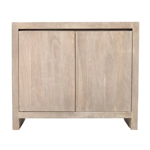 Pemberly Row 2-Door Reclaimed Solid Wood Sideboard in Light Ash Ivory