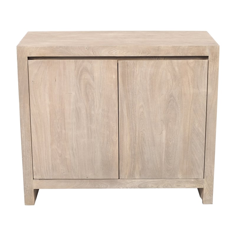 Pemberly Row 2-Door Reclaimed Solid Wood Sideboard in Light Ash Ivory