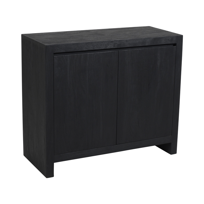 Pemberly Row 2-Door Reclaimed Solid Wood Sideboard in Graphite Black