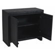 Pemberly Row 2-Door Reclaimed Solid Wood Sideboard in Graphite Black