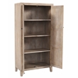 Pemberly Row Reclaimed Solid Wood Tall Cabinet in Light Ash Ivory Finish