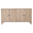 Pemberly Row 4-Door Reclaimed Solid Wood Sideboard in Light Ash Ivory