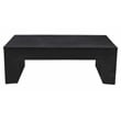 Pemberly Row Solid Mango Wood Cocktail Table in Charcoal Gray Finish