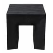 Pemberly Row Solid Mango Wood Side Table in Charcoal Gray Finish