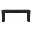 Pemberly Row Solid Mango Wood Console Table in Charcoal Gray Finish