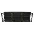 Pemberly Row 6-Door Solid Pine Wood Sideboard in Antique Black Finish