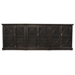 Pemberly Row 6-Door Solid Pine Wood Sideboard in Antique Black Finish