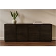 Pemberly Row 4-Door Solid Mango Wood Sideboard in Barista Brown Finish