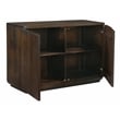 Pemberly Row 2-Door Solid Acacia Wood Sideboard in Barista Brown Finish