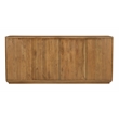 Pemberly Row 4-Door Solid Acacia Wood Sideboard in Acacia Tan Finish