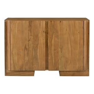 Pemberly Row 2-Door Solid Acacia Wood Sideboard in Acacia Tan Finish